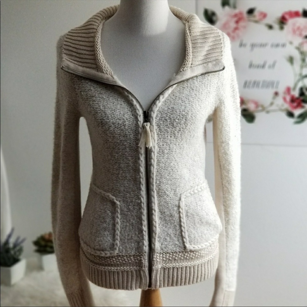 Sleeping On Snow Zip Up Cardigan